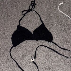 Black Halter Bikini Top